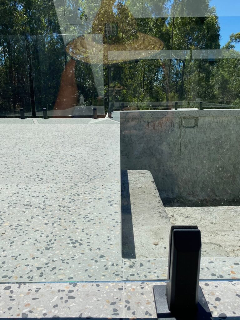 cantilevered edge concrete pool surround